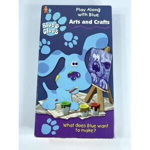 Blue’s Clues: Play Along With Blue Arts and Crafts Orange VHS Clean Tape Tested!